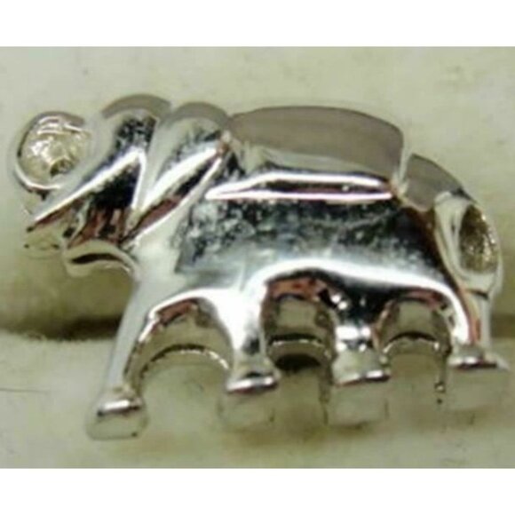 Antique Elephant Figure Silver Tone Sterling Silver 925 Vintage Patina Cufflinks - Picture 3 of 8